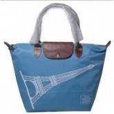 Sac Longchamp France soldes pas chers Le Pliage Tour Eiffel Bleu